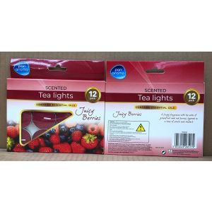 Pan Aroma 12 Pack Colour Tea-Lights - Juicy Berries