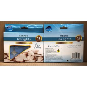 Pan Aroma 12 Pack Colour Tea-Lights - Pure Cotton