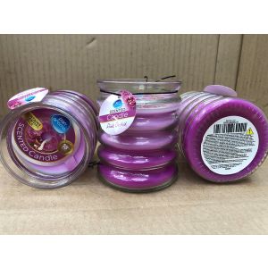 Pan Aroma Ribbed Glass Candle - Pink Orchid - 120G