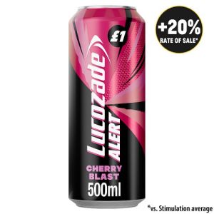 Lucozade Alert Pmp £1 Cherry 500Ml
