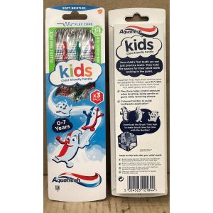 Aquafresh Kids T/Brush Soft Bristles 0-7yrs 3pk