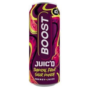 Boost Energy Pmp £1 Juic’D Tropical Fruit Sour Punch 500Ml
