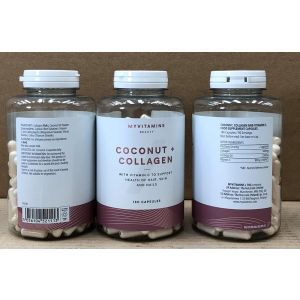 Myvitamins Coconut and Collagen V1, Unflavoured, 180 Capsules