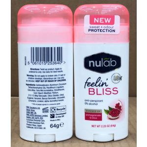 Nulab Womens Antiperspirant Stick 64g Bliss 