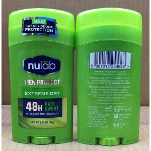 Nulab Mens Antiperspirant Stick 64g Extreme Dry