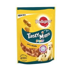 Pedigree Tasty Minis Puppy Treats Chewy Cubes with Chicken 125g