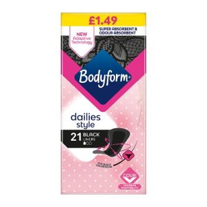Bodyform Daily Fresh Pmp £1.49 Black Liner 10'S