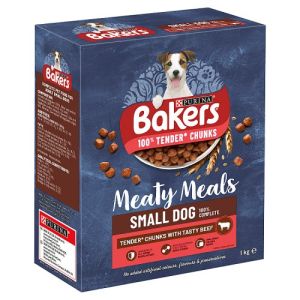 Bakers 1kg Meaty Meals Small Dog Beef Dry