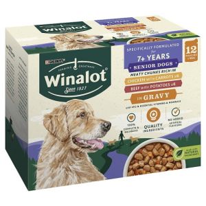 Winalot Dog Food Pouches Senior Mixed In Gravy 12X100G