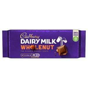 Cadbury Dairy Milk Whole Nut Chocolate Bar 180G