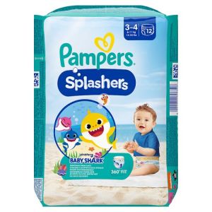 Pampers Splashers Swim Nappies 3-4 Years 12s Baby Shark