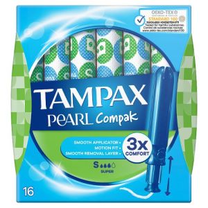 Tampax Compak Pearl Tampons Super 16s