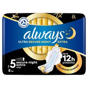 Always Ultra Secure Night Extra 8s (New Pack)