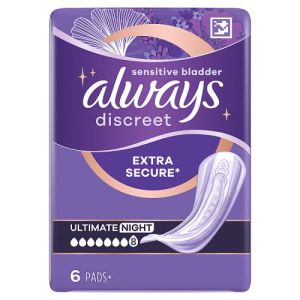 Always Discreet Pads Ultimate Night 6s