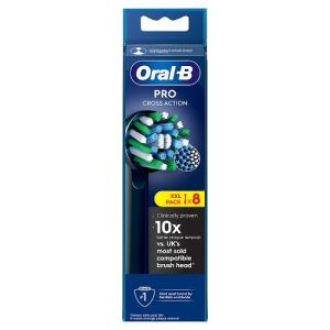 Oral B T/Brush Heads Cross Action Pro Black 8s