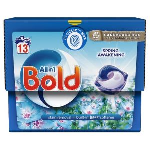 Bold All-In-1 Pods Washing Liquid Capsules Spring Awakening 13 W Eco Clic Tub