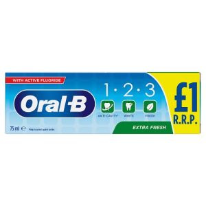 Oral-B 123 Extra Fresh Toothpaste 75ml PMP 