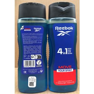 Reebok Shower Gel 400ml Men Move Your Spirit 4in1