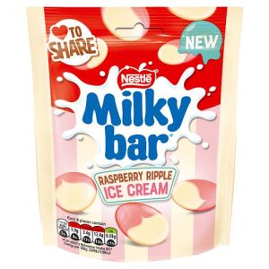 Milkybar Buttons Raspberry Ripple Pouch 86G