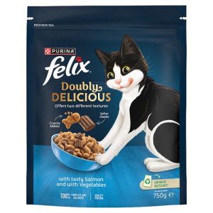 Felix 750g Doubly Delicious Salmon & Vegetables Dry Cat Food