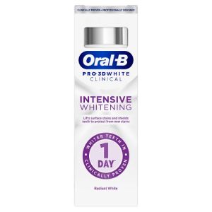 Oral-B 3Dw Clinical Intensive 1 Day White Paste 75ml Radiant White