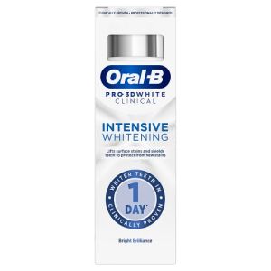 Oral-B 3Dw Clinical Intensive 1 Day White Paste 75ml Bright Brilliance