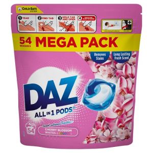 Daz Laundry Detergent Liquid Pods Pink 54w
