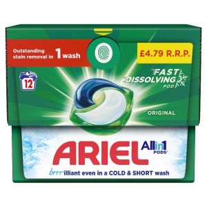 Ariel Original All-In-1 Pods Washing Liquid Capsules Pm4.79 12Wash