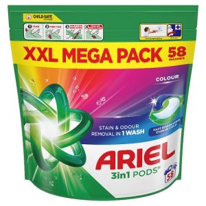 Ariel Washing Pods 58s Colour 3in1