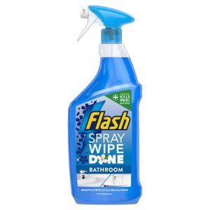 Flash Spray Wipe Done White Blossom Bathroom Anti Bacterial 800ml