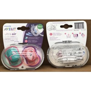 Avent Soother 2pk 18m+ Ultra Air Girl 