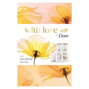 Dove With Love Pampering 3pc Set - 2x225ml Bodywash, Body Puff