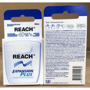 REACH Floss Expansion Plus 50m Dentotape Waxed (8x6)