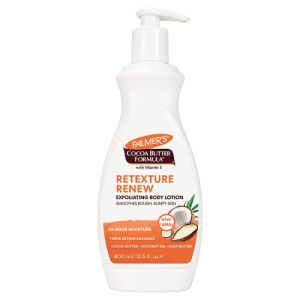 Palmers Cocoa Butter Body Lotion 400ml Retexture Renew Exfoliating