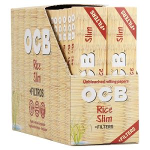 OCB Rolling Papers Premium Slim 32pk Tips (Unbleached)