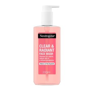 Neutrogena Clear & Radiant Face Wash 200ml Pink GFruit