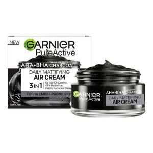 Garnier Pure Active AHA + BHA Charcoal Air Matte Cream 50ml