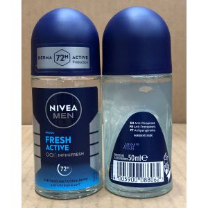Nivea Roll On 50ml Men Fresh Active (5x6)