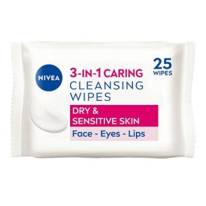 Nivea Biodegradable Wipes 25s 3in1 Dry Skin