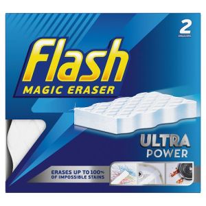 Flash Magic Eraser Household Cleaner Extra Power 2Ct