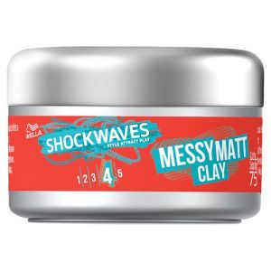 Wella Shockwaves Messy Matt Clay 75ml