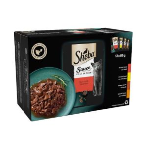 Sheba Cat Pouch 12Pck Sauce Collection Cat Pouches Succulent Selection In Gravy 12X85Gm
