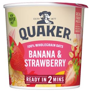 Quaker Oat So Simple Pots Heaps Of Fruit Banana & Strawberry 58G