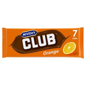 Mcvities Club Orange Biscuit Bar 7pk