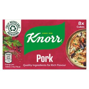 Knorr Stock Cubes 8S Box  Pork 80G