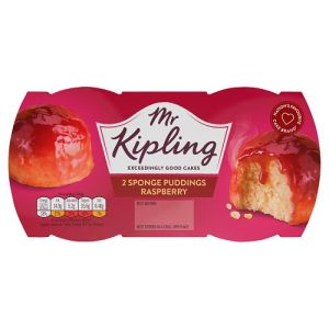 Mr Kipling Raspberry Sponge Pudding 2X95g