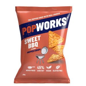 Popworks Sweet Bbq Flavour Popped Crisps 28g