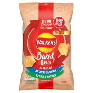 Walkers Oven Baked Variety Pack Crisps 6 x 22g