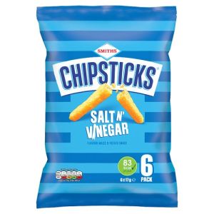 Smiths Chipsticks Salt & Vinegar Flavour 6 X 17g