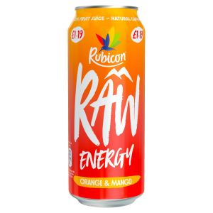 Rubicon Raw Energy Orange & Mango PMP 1.19 500ml 12 X 500ML